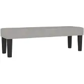 vidaXL Banc Gris clair 100x30x30 cm Tissu