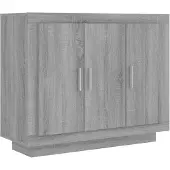 vidaXL Sideboard Gris Sonoma 92x35x75 cm Bois composite