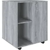 vidaXL Armoire roulante Sonoma gris 60x53x72 cm Bois d'ingénierie