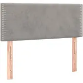 vidaXL Tête de lit gris clair 100x5x78/88 cm velours