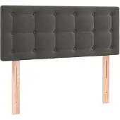 vidaXL Tête de lit gris foncé 100x5x78/88 cm velours