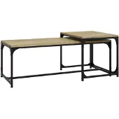 vidaXL Tables basses 2 pcs. chêne Sonoma bois composite