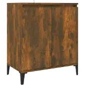 vidaXL Sideboard chêne fumé 60x35x70 cm bois composite