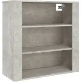 vidaXL Armoire murale Gris béton 80x33x80 cm Bois d'ingénierie