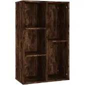 vidaXL Bibliothèque/Buffet chêne fumé 50x25x80 cm bois d'ingénierie