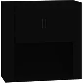 vidaXL Armoire murale Noir 80x33x80 cm Bois d'ingénierie