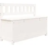 vidaXL Banc Blanc 110x41x76,5 cm Bois de pin massif