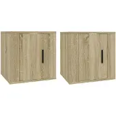 vidaXL Armoires murales TV 2 pièces chêne Sonoma 40x34,5x40 cm