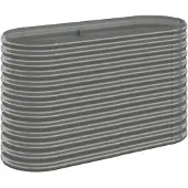 vidaXL Lit surélevé de jardin Acier galvanisé 114x40x68 cm gris