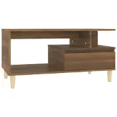 vidaXL Table basse marron imitation chêne 90x49x45 cm Bois composite