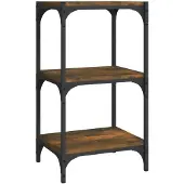 vidaXL Bibliothèque Chêne fumé 40x33x70,5cm Bois d'ingénierie et acier
