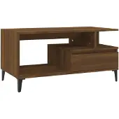 vidaXL Table basse marron imitation chêne 90x49x45 cm Bois composite