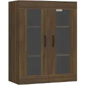 vidaXL Armoire suspendue marron imitation chêne 69,5x34x90 cm