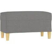 vidaXL Banc Gris foncé 70x35x41 cm Tissu