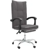vidaXL Fauteuil inclinable de bureau Gris Similicuir