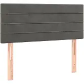 vidaXL Tête de lit gris foncé 90x5x78/88 cm velours