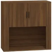 vidaXL Armoire murale Chêne marron 80x33x80 cm Bois d'ingénierie