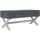 vidaXL Tabouret de rangement Gris foncé 110x45x49 cm Velours