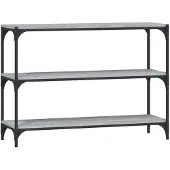 vidaXL Bibliothèque Sonoma gris 100x33x70,5 cm Bois d'ingénierie acier