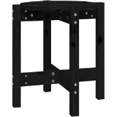 vidaXL Table basse noire à42,5x45 cm Pin massif