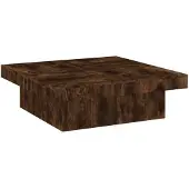 vidaXL Table basse chêne fumé 90x90x28 cm bois composite