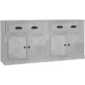 vidaXL Sideboards 2 pcs. Gris béton Bois composite