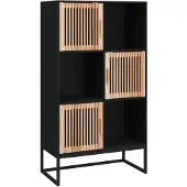 vidaXL Buffet haut noir 70x35x125 cm bois d'ingénierie