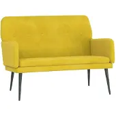 vidaXL Banc Jaune 108x79x79 cm Velours