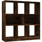 vidaXL Bibliothèque Chêne fumé 97,5x29,5x100 cm Bois d'ingénierie