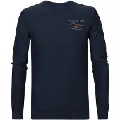 Petrol Industries Pull-over 'Barlett' bleu marine / gris / orange