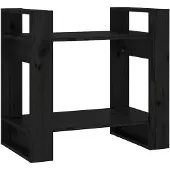 vidaXL Bibliothèque/Séparateur de pièce Noir 60x35x57 cm Pin massif