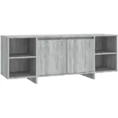 vidaXL Armoire TV Gris Sonoma 130x35x50 cm Bois composite