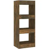 vidaXL Bibliothèque/Séparateur de pièce Chêne fumé Bois d'ingénierie