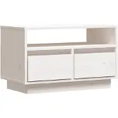 vidaXL Armoire TV Blanc 60x35x37 cm Pin massif