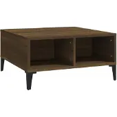 vidaXL Table basse marron imitation chêne 60x60x30 cm Bois composite