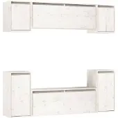 vidaXL Armoires TV 6 pcs. Blanc Pin massif