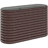 vidaXL Lit surélevé de jardin Acier galvanisé marron