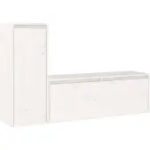 vidaXL Armoires TV 2 pcs. Blanc Pin massif