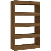 vidaXL Bibliothèque/Séparateur de pièce Chêne marron Bois d'ingénierie