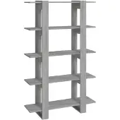 vidaXL Bibliothèque/Séparateur de pièce Sonoma gris 100x30x160 cm