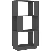 vidaXL Bibliothèque/Séparateur de pièce Gris 51x25x101 cm Pin massif