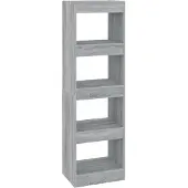 vidaXL Bibliothèque/Séparateur de pièce Sonoma gris 40x30x135 cm