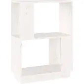 vidaXL Bibliothèque/Séparateur de pièce Blanc 51x25x70 cm Pin solide