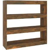 vidaXL Bibliothèque/Séparateur de pièce chêne fumé 100x30x103 cm