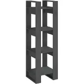 vidaXL Bibliothèque/Séparateur de pièce Gris 41x35x125 cm Pin solide
