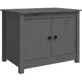 vidaXL Table basse Gris 71x49x55 cm Pin massif
