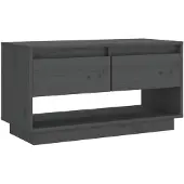 vidaXL Armoire TV Gris 74x34x40 cm Pin massif