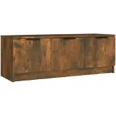 vidaXL Armoire TV chêne fumé 102x35x36,5 cm Bois composite
