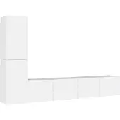 vidaXL Ensemble de 4 armoires TV blanc en bois composite