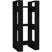 vidaXL Bibliothèque/Séparateur de pièce Noir 41x35x91 cm Pin solide